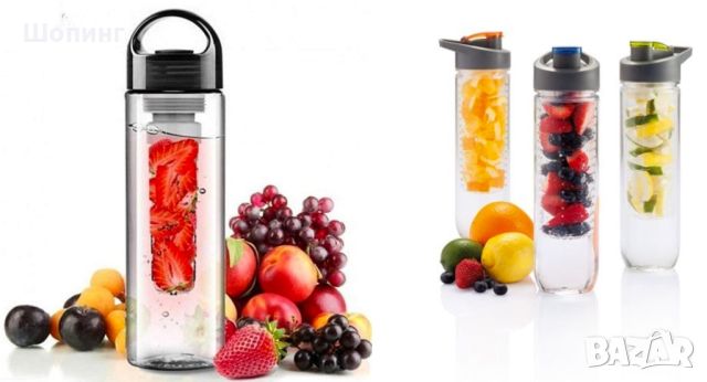 Бутилка за вода с инфузер за плодове и зеленчуци, снимка 2 - Други - 45233156