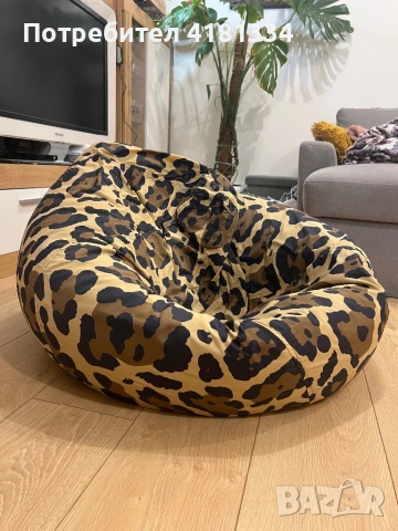 Барбарон / пуф тип круша с махащ се калъф за пране