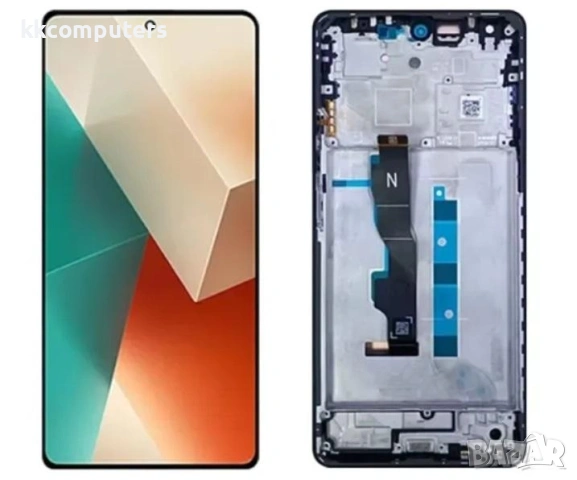 LCD Дисплей за Xiaomi Redmi Note 13 5G (2024) / Тъч скрийн / Рамка / Black / Tarnish / Service pack 