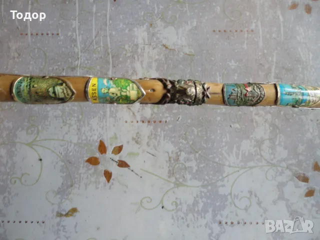 Страхотен туристически бастун с шип и значки , снимка 5 - Колекции - 50264998