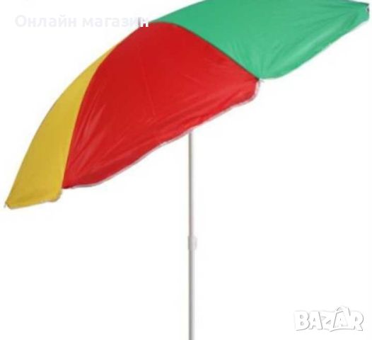 Плажен чадър Muhler 1.6, 1.8м., снимка 2 - Градински мебели, декорация  - 46453915