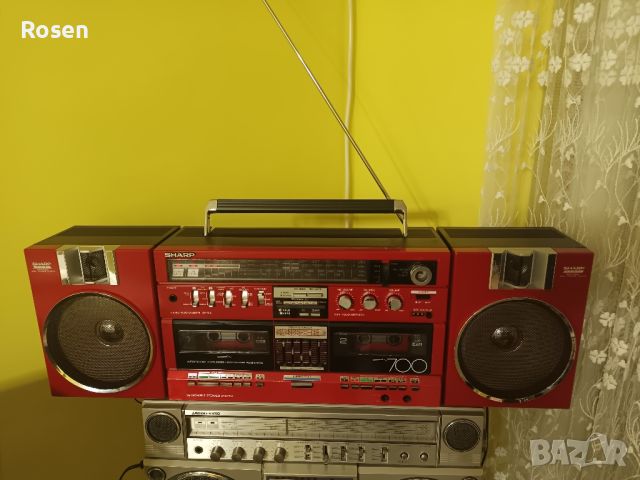 Продавам радиокасетофон boombox Sharp gf 700 Japan red , снимка 3 - Радиокасетофони, транзистори - 45822196
