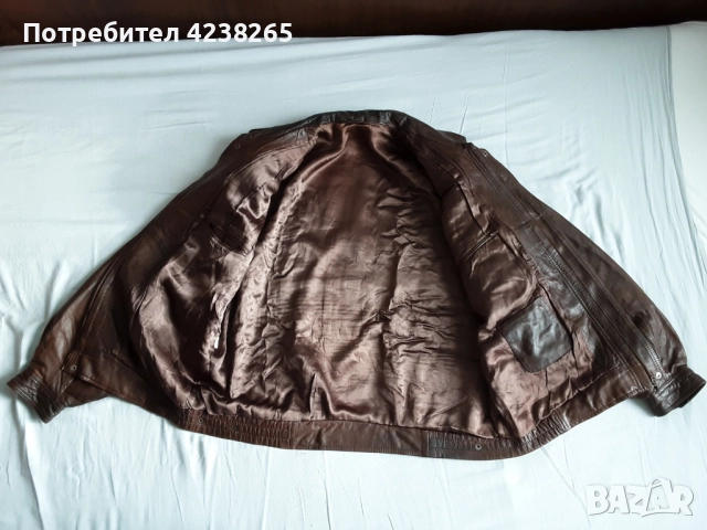 Кожено яке, естествена кожа, №56 кафяво, снимка 4 - Якета - 52221884