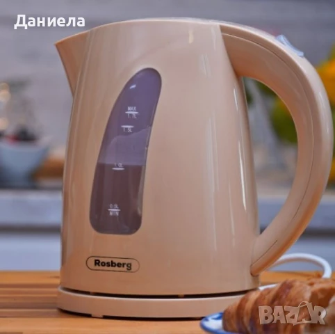 Електрическа кана Rosberg, 2200W, 1.7л., 2 ГОДИНИ ГАРАНЦИЯ, снимка 6 - Други стоки за дома - 50561061