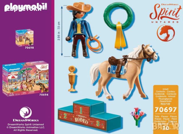 Комплект Playmobil 70697 Spirit Rodeo PRU - Пру на родео в Мирадеро, снимка 3 - Кукли - 45603441