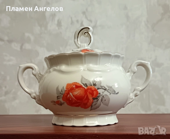 Антикварна Баварска захарница "Mittertech" Бавария , снимка 2 - Антикварни и старинни предмети - 53895111