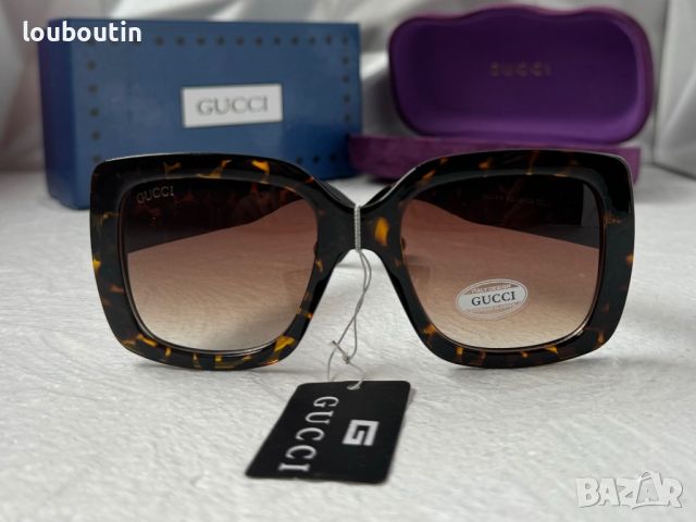 GUCCI GG0141 с лого дамски слънчеви очила УВ 400 правоъгълни квадратни , снимка 2 - Слънчеви и диоптрични очила - 45163882