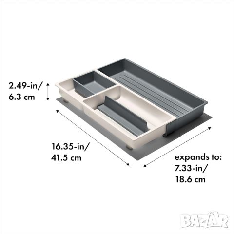 Разширяем Органайзер за Чекмеджета за Кухненски Прибори - OXO Good Grips 13322000!, снимка 8 - Органайзери - 46200104