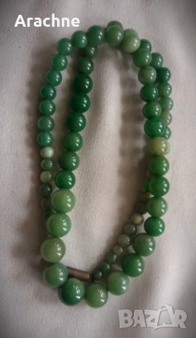 Руски гердан от нефрит, снимка 4 - Колиета, медальони, синджири - 35590422