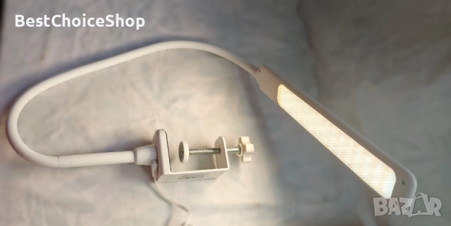 Hokone LED настолна тъч лампа, Димируема, 4 цвята, 5 нива на яркост, Гъвкаво рамо – Бяла, снимка 5 - Настолни лампи - 53674056