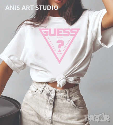 Дамска тениска GUESS, снимка 6 - Тениски - 36512384