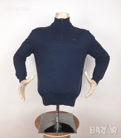 La Martina - Оригинален мъжки пуловер с цип размер M, снимка 2 - Пуловери - 53570344