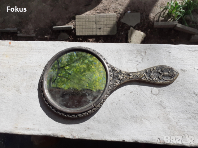 Старо огледало бронз двуглав орел патина, снимка 4 - Антикварни и старинни предмети - 54270807
