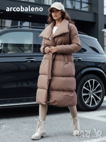 Дамско дълго ватирано зимно яке FAVI, 4цвята , снимка 16 - Якета - 53091074