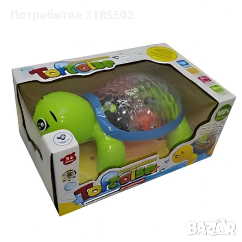 Щастлива костенурка – Детска интерактивна играчка с 3D светлини, музика и проекция, снимка 5 - Музикални играчки - 51432005