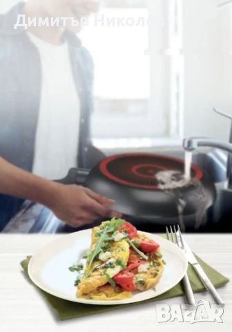 Тиган  Tefal Simply Clean Frypan 28см, снимка 5 - Прибори за хранене, готвене и сервиране - 45992191