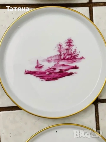 Порцеланови чинийки. Hochst, снимка 4 - Чинии - 53125546