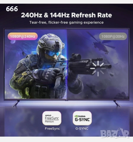 UGREEN 55329 HDMI към DP 4K кабел 2 м, снимка 5 - Друга електроника - 53244081