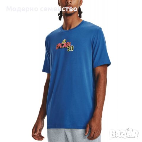 Мъжка тениска under armour curry splash party tee blue   l, снимка 2 - Тениски - 46666896