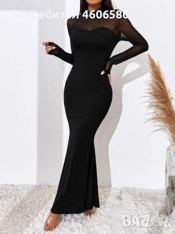 💃 Стилна дълга рокля с тюл, подходяща за празнични поводи и специални събития.