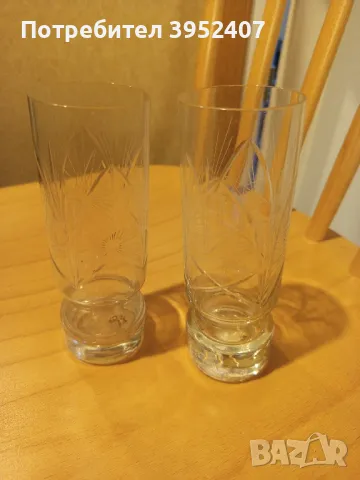 12 броя чаши от калиево стъкло