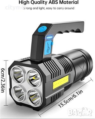 Акумулаторен ръчен LED фенер и лампа  за къмпинг, риболов и др. -  X508 , снимка 1 - Къмпинг осветление - 45115594