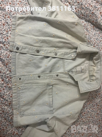 Късо дънково яке от Холандия на слънчогледи размер М,марка Revelation , снимка 2 - Якета - 53852547