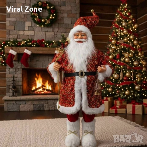 Фигура на Дядо Коледа 50см, снимка 2 - Декорация за дома - 52518196