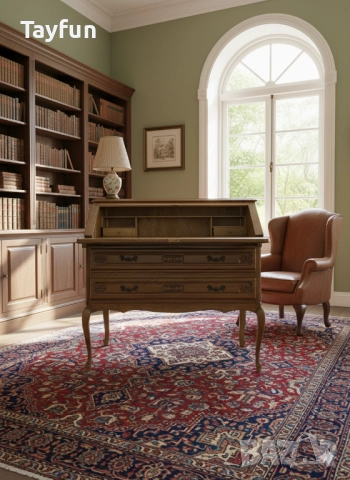 старинно бюро (Секретар) от дъб – Ръчна изработка