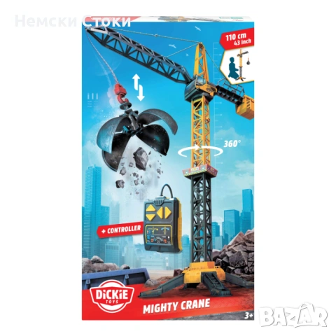 Кран Dickie Toys - Mighty Crane, с дистанционно управление, снимка 2 - Други - 54294266