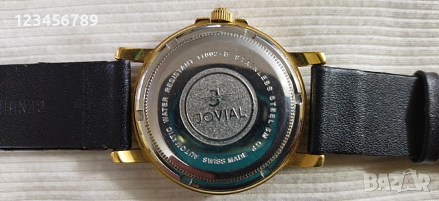 JOVIAL automatic , отлично работещ, коректно сменя дата и ден, машина - ЕТА 2846 , снимка 3 - Мъжки - 53593197