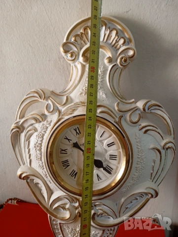 Стенен часовник в бароков стил, снимка 3 - Други ценни предмети - 53837033