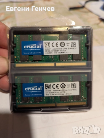 Памет за лаптоп Crucial DDR 4 /2x16/GB kit,2400MHz ,CL17 -нова