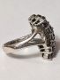 Красив италиански сребърен пръстен с Аметисти и марказити , снимка 5