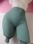 Zara къс клин с безшевна кройка в цвят мента, рипс S размер, снимка 5