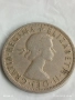Стара монета половин крона 1954г. Англия кралица Елизабет втора 37473, снимка 5