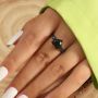 Дамски пръстен с черно злато, снимка 1 - Пръстени - 45890125