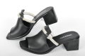 СЕЗОН'24! Елегантни дамски чехли от естествена кожа на ток - Два цвята, снимка 6