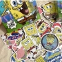 50 малки спондж боб Спонджбоб Квадратни гащи spongebob самозалепващи лепенки стикери  украса декор , снимка 8