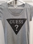 Дамска тениска Guess - размер S, сива с черни пайети, снимка 1