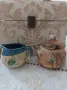 Керамичен комплект от захарница и латиера , снимка 1