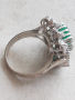 Дамски златен 18к пръстен с изумруд и брилянти, снимка 7