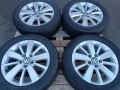 Лети джанти 16ки 5х112 VW + летни гуми 205/55/16 Hankook, снимка 2