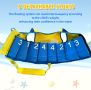 Жилетка за плуване за деца, неопренова, с предпазна лента и подвижни плувки, синьо, S, снимка 4