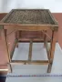 Стол дървен плетен стар, снимка 1