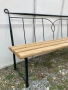 Две красиви пейки - здрава метална конструкция и естествено дърво, снимка 8