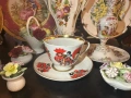 Lomonosov Imperial Porcelain Factory "Red Rooster" tea cup and saucer Код P1956, снимка 11