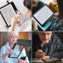 Голяма правоъгълна лупа за четене с LED осветление 5х увеличение USB зареждане цяла страница, снимка 7