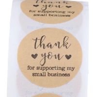 100 бр Thank You small business малки самозалепващи лепенки стикери за ръчна изработка за подарък, снимка 4 - Други - 45006151