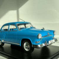 Ретро автомобил, GAZ – 21 VOLGA BLUE – 1959. Мащаб 1:24 см., снимка 2 - Колекции - 45160724